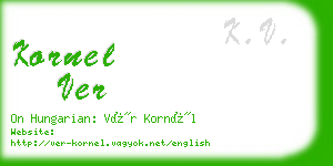 kornel ver business card